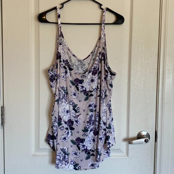 Torrid Lavender Purple Floral Print Tank - Picture 5 of 11
